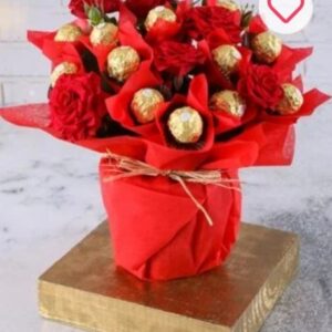 Red Rose Bush and Ferrero Rocher Treats
